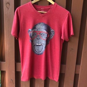 (Women’s M/Men’s S) Silly Monkey w/ red frames Tee